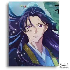 Serene Man with Purple Eyes - Paint by Numbers Kit