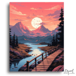 Serene Valley Sunset Path - Paint by Numbers Kit