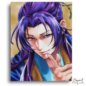 Sly Purple-Haired Man - Paint by Numbers Kit