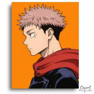Spiky Haired Boy in Hoodie - Paint by Numbers Kit