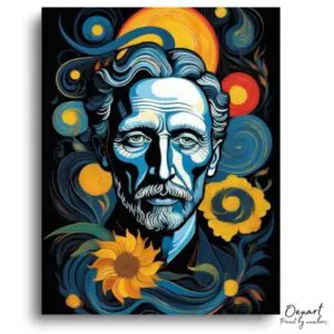 Starry Night Man Portrait - Paint by Numbers Kit