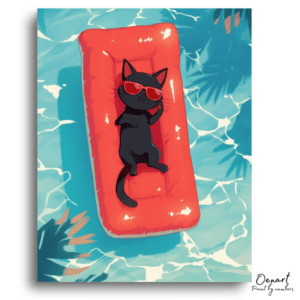 Summer Vibes Cat Fun - Paint by Numbers Kit