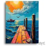 Sunrise at the Pier - Paint by Numbers Kit