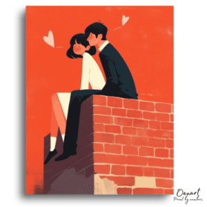 Sweethearts on the Wall - Paint by Numbers Kit