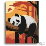 Tranquil Panda on Tree Branch - Paint by Numbers Kit