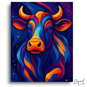 Vibrant Abstract Cow - Paint by Numbers Kit