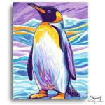 Vibrant Arctic King Penguin - Paint by Numbers Kit