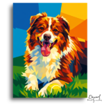 Vibrant Australian Shepherd Fun - Paint by Numbers Kit