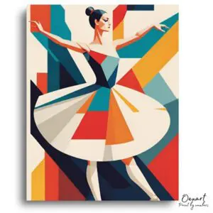 Vibrant Ballerina Mosaic - Paint by Numbers Kit