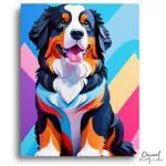 Vibrant Bernese Mountain Pup - Paint by Numbers Kit