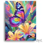 Vibrant Butterfly Bloom - Paint by Numbers Kit
