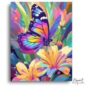 Vibrant Butterfly Bloom - Paint by Numbers Kit