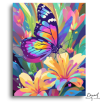 Vibrant Butterfly Garden - Paint by Numbers Kit