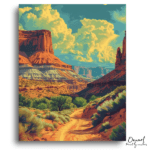 Vibrant Canyon Path - Paint by Numbers Kit