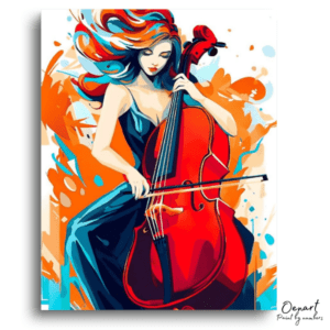 Vibrant Cello Serenade - Paint by Numbers Kit