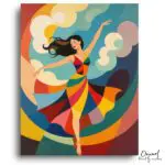 Vibrant Dancer's Joyful Rhythm - Paint by Numbers Kit