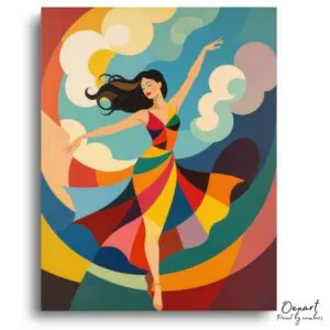 Vibrant Dancer's Joyful Rhythm - Paint by Numbers Kit