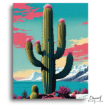 Vibrant Desert Cactus Oasis - Paint by Numbers Kit