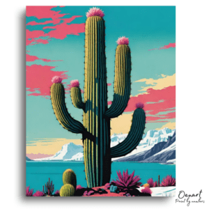 Vibrant Desert Cactus Oasis - Paint by Numbers Kit