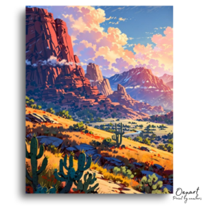 Vibrant Desert Canyon Sunset - Paint by Numbers Kit
