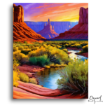 Vibrant Desert Canyon Sunset - Paint by Numbers Kit