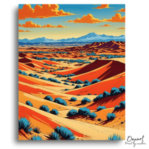 Vibrant Desert Dunes Sunset - Paint by Numbers Kit