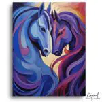 Vibrant Equine Embrace - Paint by Numbers Kit