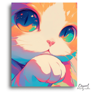 Vibrant Kitty Eyes - Paint by Numbers Kit