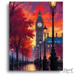 Vibrant London Autumn Evening - Paint by Numbers Kit