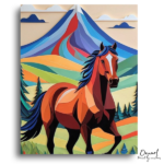 Vibrant Mountain Steed - Paint by Numbers Kit