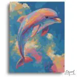 Vibrant Ocean Dolphin Dream - Paint by Numbers Kit