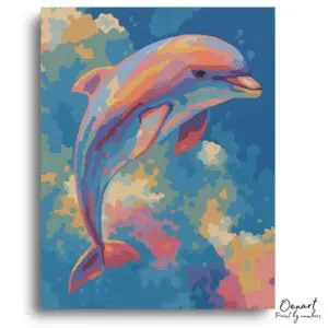 Vibrant Ocean Dolphin Dream - Paint by Numbers Kit