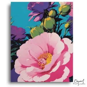 Vibrant Peony Bloom - Paint by Numbers Kit