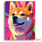 Vibrant Shiba Inu Pop Art - Paint by Numbers Kit