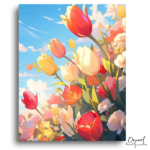 Vibrant Spring Tulip Garden - Paint by Numbers Kit