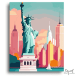 Vibrant Statue of Liberty - Paint by Numbers Kit