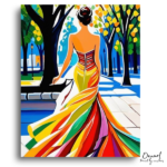 Vibrant Stroll Down the Avenue - Paint by Numbers Kit