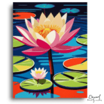 Vibrant Water Lilies Pond - Paint by Numbers Kit