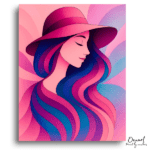 Vibrant Woman's Colorful Dream - Paint by Numbers Kit