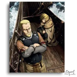 Viking Warriors on Stormy Sea - Paint by Numbers Kit