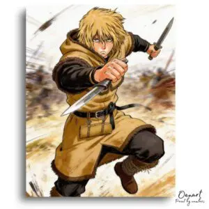 Warrior With Twin Daggers - Paint by Numbers Kit