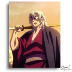 White-Haired Swordsman Sunset Scene - Paint by Numbers Kit