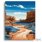 Winding Canyon Path Adventure - Paint by Numbers Kit