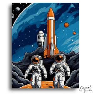 Astronauts on a New Planet - Paint by Numbers Kit