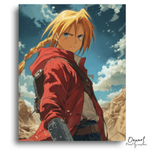 Blond Warrior in Desert Canyon - Paint by Numbers Kit