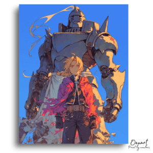 Blonde Alchemist and Armored Giant - Paint by Numbers Kit