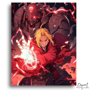 Blonde Hero Unleashes Energy - Paint by Numbers Kit