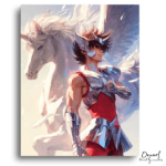 Celestial Warrior and Mythical Mount - Paint by Numbers Kit