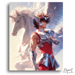 Celestial Warrior and Mythical Mount - Paint by Numbers Kit