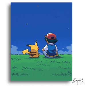 Companions Under Starry Night Sky - Paint by Numbers Kit